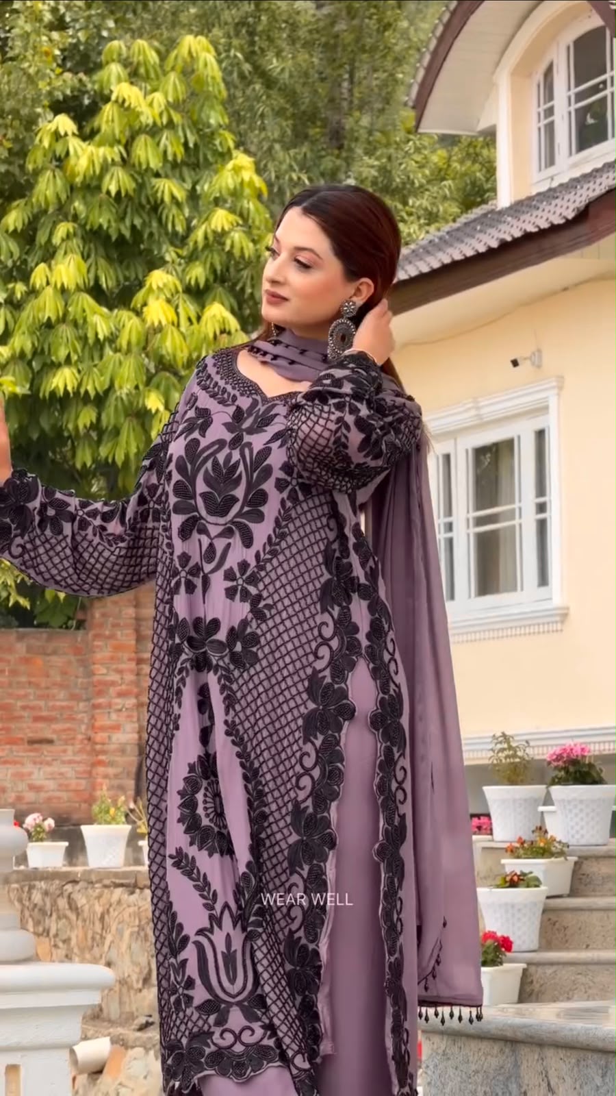 SRK 5364 Lavender Faux Georgette Salwar Suit erfect for Wedding, Party, Mehendi, Pongal, Reception – . Available at ₹2449 only. Delivery 4-6 Working Days | Jump Suits, Salwar suit, Casual Suits, Creative suits, Designer Suits, Palazzo Suits, Party Wear Suits, Patiala Suits, Straight Suits