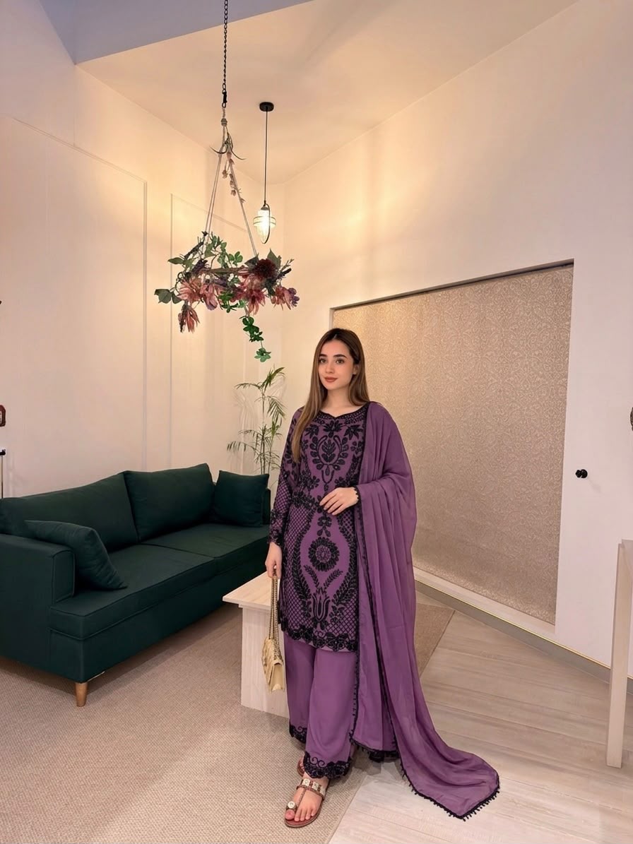 SRK 5364 Lavender Faux Georgette Salwar Suit erfect for Wedding, Party, Mehendi, Pongal, Reception – . Available at ₹2449 only. Delivery 4-6 Working Days | Jump Suits, Salwar suit, Casual Suits, Creative suits, Designer Suits, Palazzo Suits, Party Wear Suits, Patiala Suits, Straight Suits