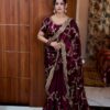 NC 5524 Maroon Color Space Silk Saree with Embroidery Work & Zari Work. Best Price ₹2149. Delivery 4-6 Working Days. Shop now. | Sarees, Bollywood Sarees, Creative Sarees, Designer Sarees, Embroidered Sarees, Ethnic Saree, Modern Digital sarees, Party Wear Sarees
