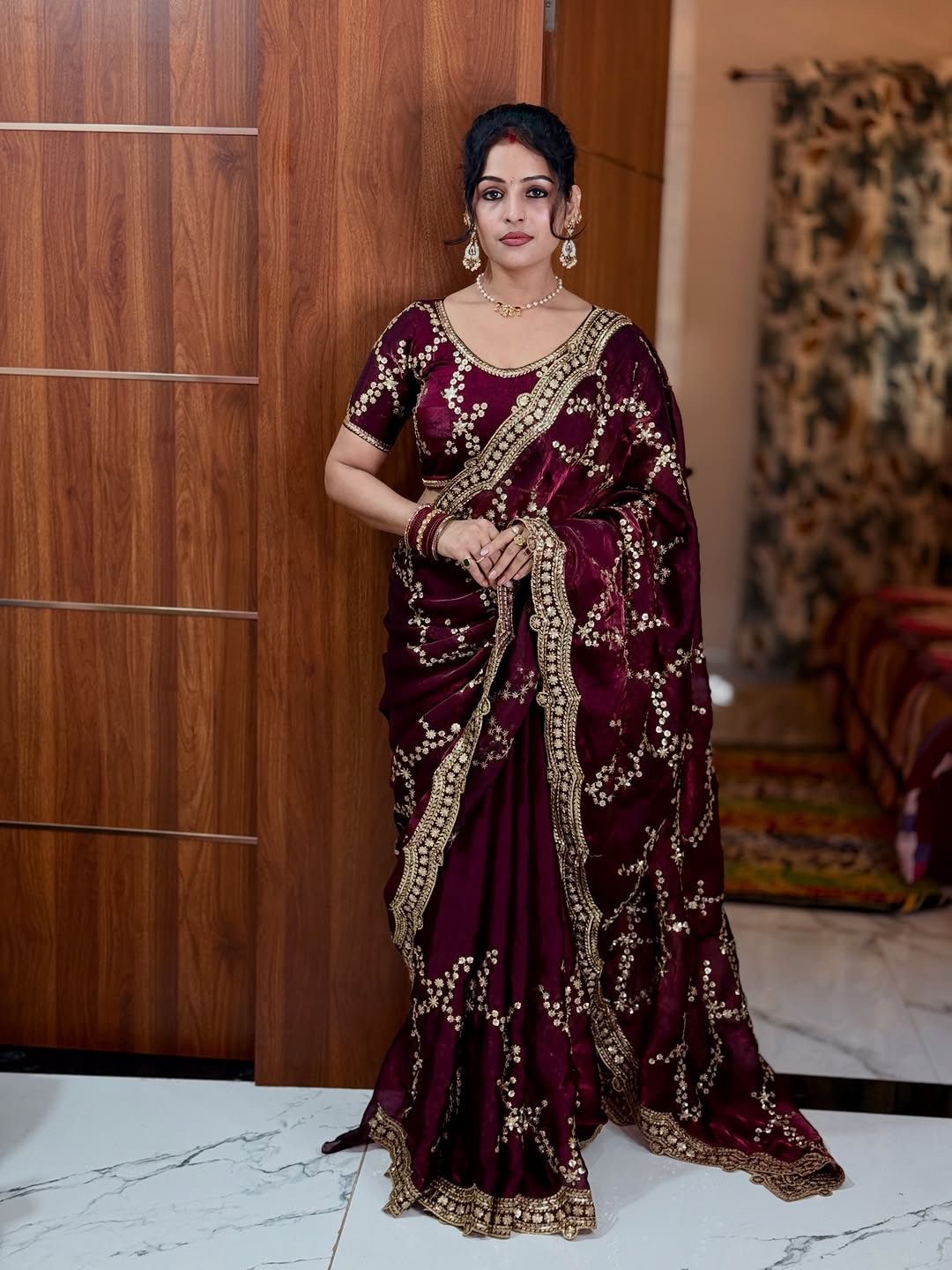 NC 5524 Maroon Color Space Silk Saree with Embroidery Work & Zari Work. Best Price ₹2149. Delivery 4-6 Working Days. Shop now. | Sarees, Bollywood Sarees, Creative Sarees, Designer Sarees, Embroidered Sarees, Ethnic Saree, Modern Digital sarees, Party Wear Sarees