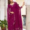 SP 31 Pink Faux Georgette Salwar Suit with Lace Work & Digital Print. Introductory Price ₹1999. Delivery 4-6 Working Days. Shop now. | Anarkali Suits, Bollywood Anarkali, Creative-Anarkali, Designer Anarkali, Embroidered Anarkali, Party Wear Anarkali, Salwar suit