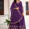SP 31 Purple Faux Georgette Salwar Suit with Lace Work & Digital Print. Introductory Price ₹1999. Delivery 4-6 Working Days. Shop now. | Anarkali Suits, Bollywood Anarkali, Creative-Anarkali, Designer Anarkali, Embroidered Anarkali, Party Wear Anarkali, Salwar suit