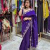 BT 398 Purple Purple Vichitra Silk Saree. Perfect for Wedding, Party, Holi, Anniversary, Engagement – Affordable Price ₹1799. Delivery 4-6 Working Days. | Sarees, Bollywood Sarees, Creative Sarees, Designer Sarees, Embroidered Sarees, Ethnic Saree, Modern Digital sarees, Party Wear Sarees