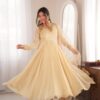 SRK 5355 Off White Doremon Crush Gown with Lace Work & Mirror Work. Exclusive Offer ₹2099. Delivery 4-6 Working Days. Shop now. | Gowns, Bollywood Gowns, Creative Gowns, Designer Gowns, Embroidered Gowns, Party Wear Gowns