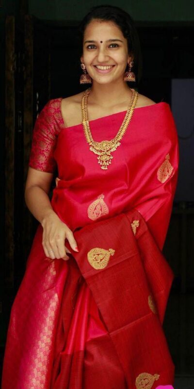 KP 2072 Red Color Yellow Soft Lichi Silk Saree with Jacquard Work. Best Price ₹1299. Delivery 4-6 Working Days. Shop now. | Sarees, Bollywood Sarees, Creative Sarees, Designer Sarees, Embroidered Sarees, Ethnic Saree, Modern Digital sarees, Party Wear Sarees