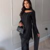 ST 1187 Black Rangoli Silk Perfect for Wedding, Party, Holi, Pooja, Anniversary – Salwar Suit. Get it for ₹2149. Delivery 4-6 Working Days. Shop now. | Jump Suits, Salwar suit, Casual Suits, Creative suits, Designer Suits, Palazzo Suits, Party Wear Suits, Patiala Suits, Straight Suits