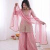 JF 043 Light Pink Pure Fendy Silk Salwar Suitwith Embroidery Work & Sequins Work. Exclusive Offer ₹1940. Delivery 4-6 Working Days. Shop now. | Jump Suits, Salwar suit, Casual Suits, Creative suits, Designer Suits, Palazzo Suits, Party Wear Suits, Patiala Suits, Straight Suits