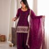 KB 310 Wine in Wine Fendy Silk Embroidery Work & Sequins Work Salwar Suit . Now at just ₹2049. Delivery 4-6 Working Days. Shop now. | Jump Suits, Salwar suit, Casual Suits, Creative suits, Designer Suits, Palazzo Suits, Party Wear Suits, Patiala Suits, Straight Suits