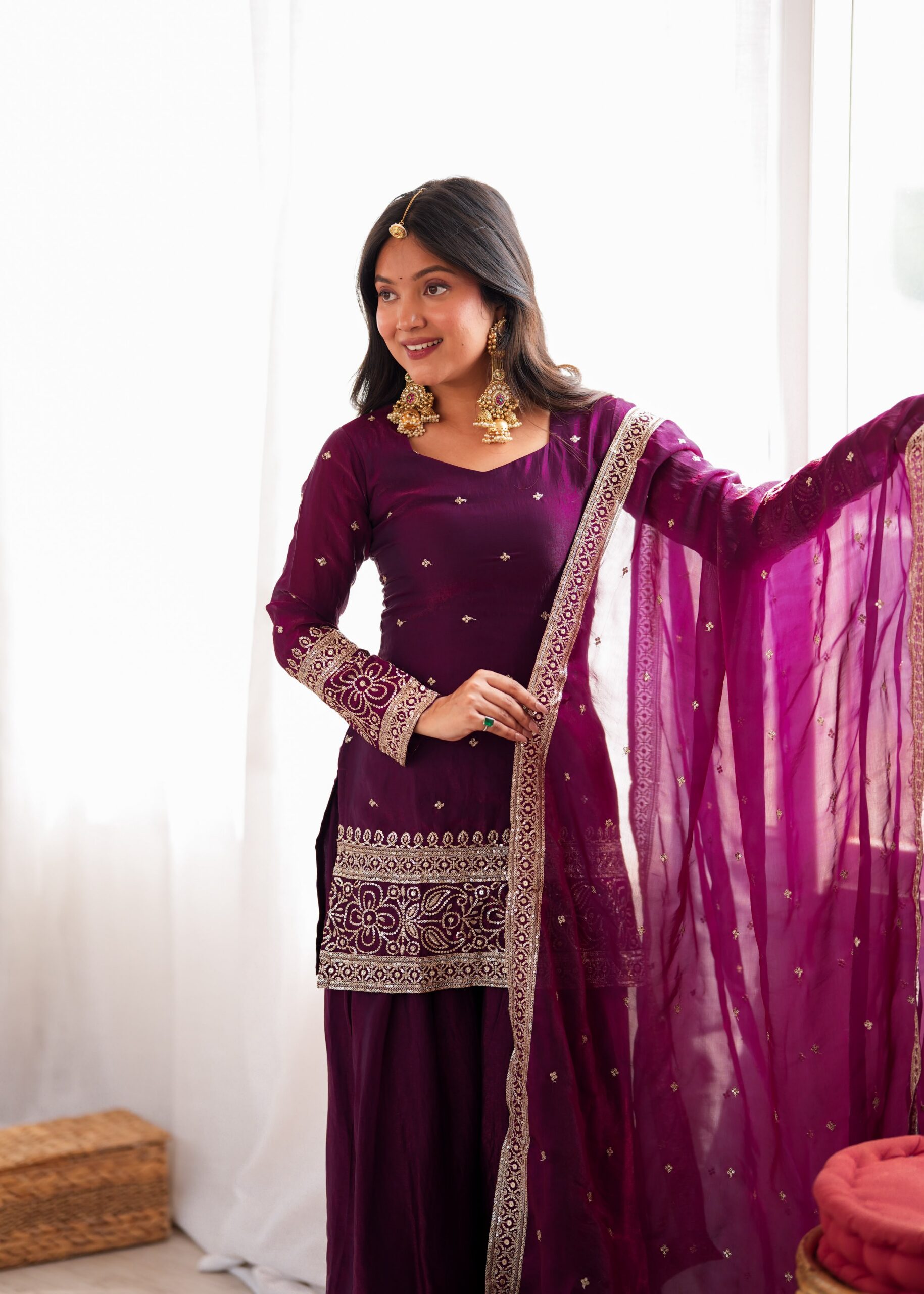 KB 310 Wine in Wine Fendy Silk Embroidery Work & Sequins Work Salwar Suit . Now at just ₹2049. Delivery 4-6 Working Days. Shop now. | Jump Suits, Salwar suit, Casual Suits, Creative suits, Designer Suits, Palazzo Suits, Party Wear Suits, Patiala Suits, Straight Suits
