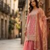 WW 1271 Peach | Peach Pure Endy Silk Salwar Suit with Embroidery Work & Sequins Work. Exclusive Offer ₹2399. Delivery 4-6 Working Days. Shop now. | Jump Suits, Salwar suit, Casual Suits, Creative suits, Designer Suits, Palazzo Suits, Party Wear Suits, Patiala Suits, Straight Suits