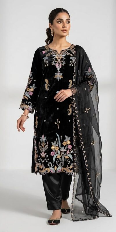 LG 2124 Black Color Roman Silk Salwar Suit with Embroidery Work. Available at ₹2149 only. Delivery 4-6 Working Days. Shop now. | Jump Suits, Salwar suit, Casual Suits, Creative suits, Designer Suits, Palazzo Suits, Party Wear Suits, Patiala Suits, Straight Suits