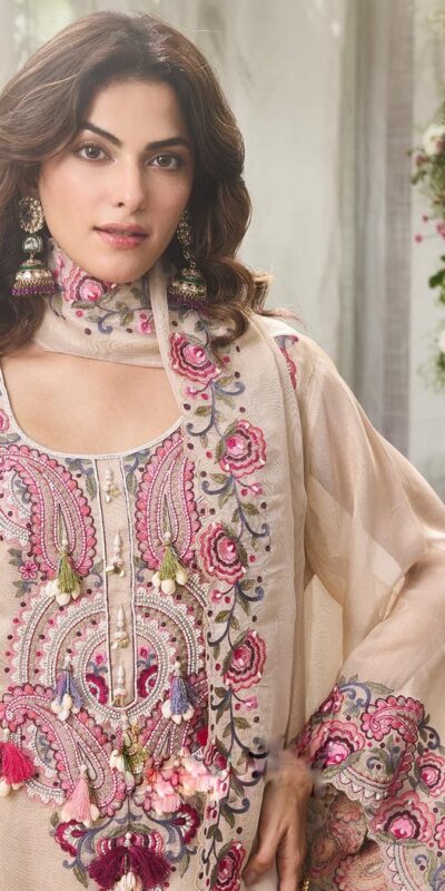 SRK 5348 Cream Color Georgette Mirror Embroidery Work Salwar Suit . Best Price ₹2399. Delivery 4-6 Working Days. Shop now. | Jump Suits, Salwar suit, Casual Suits, Creative suits, Designer Suits, Palazzo Suits, Party Wear Suits, Patiala Suits, Straight Suits