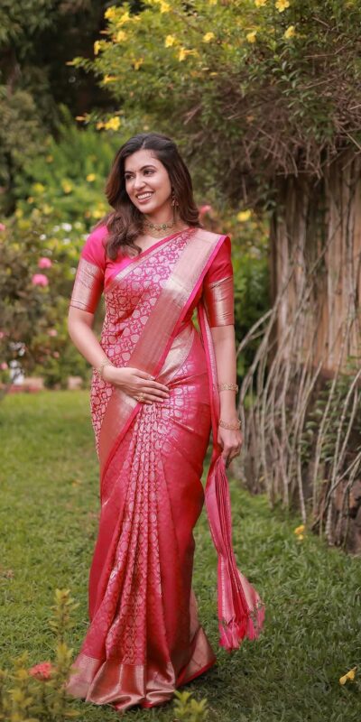 KPR 234 Gajri Soft Lichi Silk Saree with Lace Work & Lace Border. Introductory Price ₹1349. Delivery 4-6 Working Days. Shop now. | Sarees, Bollywood Sarees, Creative Sarees, Designer Sarees, Embroidered Sarees, Ethnic Saree, Modern Digital sarees, Party Wear Sarees