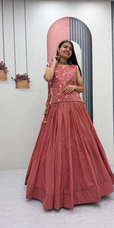 PC 569 Peach Color Crunchy Silk With Sequins Work Lehenga Choli . Special Price ₹2449. Delivery 4-6 Working Days. Shop now. | Lehenga, Bollywood Lehenga, Creative Lehenga, Designer Lehenga, Embroidered Lehenga, Party Wear Lehenga