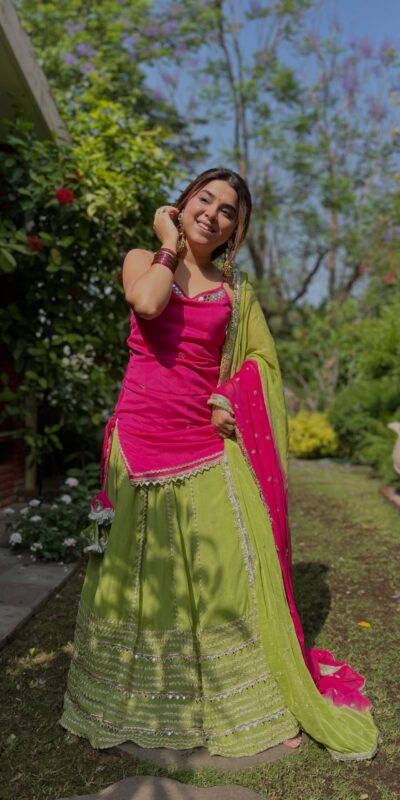 SRK 5344 | SRK 5344 Pretty Pista Fendy Silk Real Mirror Work Lehenga Choli Lehenga Choli Wedding, Party 2449/- Price ,Delivery 4-6 Working Days. Shop now | Lehenga, Bollywood Lehenga, Creative Lehenga, Designer Lehenga, Embroidered Lehenga, Party Wear Lehenga