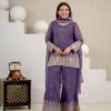 MD 3103 Lavender Crunchy Silk Salwar Suit with Embroidery Work & Sequins Work. Exclusive Offer ₹2399. Delivery 4-6 Working Days. Shop now. | Jump Suits, Salwar suit, Casual Suits, Creative suits, Designer Suits, Palazzo Suits, Party Wear Suits, Patiala Suits, Straight Suits