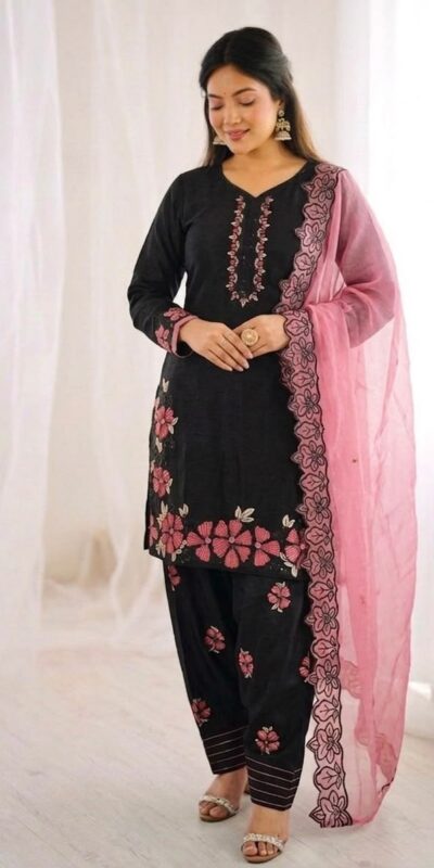 SR 1709 Pink Color Roman Silk Salwar Suit with Embroidery Work. Available at ₹2399 only. Delivery 4-6 Working Days. Shop now. | Jump Suits, Salwar suit, Casual Suits, Creative suits, Designer Suits, Palazzo Suits, Party Wear Suits, Patiala Suits, Straight Suits