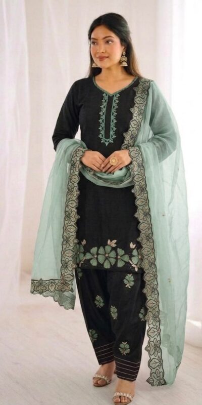 SR 1709 Pista Color Roman Silk Salwar Suit with Embroidery Work. Available at ₹2399 only. Delivery 4-6 Working Days. Shop now. | Jump Suits, Salwar suit, Casual Suits, Creative suits, Designer Suits, Palazzo Suits, Party Wear Suits, Patiala Suits, Straight Suits