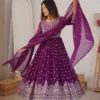 SP 81 Wine| Faux Georgette Salwar Suit with Lace Work & Digital Print. Introductory Price ₹2449. Delivery 4-6 Working Days. Shop now. | Anarkali Suits, Bollywood Anarkali, Creative-Anarkali, Designer Anarkali, Embroidered Anarkali, Party Wear Anarkali, Salwar suit
