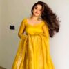 ZF 6012 Yellow in Gold Crush Zari Work & Embroidery Work Gown . Affordable Price ₹2149. Delivery 4-6 Working Days. Shop now. | Gowns, Bollywood Gowns, Creative Gowns, Designer Gowns, Embroidered Gowns, Party Wear Gowns
