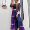 PC N48 Purple | Fox Georgette Kurti with Lace Work & Mirror Work. Affordable Price ₹2149. Delivery 4-6 Working Days. Shop now. | Kurti, Bollywood Kurti, Creative Kurtis, Designer Kurti, Party Wear Kurti, Selfie Kurti