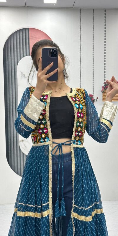 PC N48 Teal | Fox Georgette Kurti with Lace Work & Mirror Work. Affordable Price ₹2149. Delivery 4-6 Working Days. Shop now. | Kurti, Bollywood Kurti, Creative Kurtis, Designer Kurti, Party Wear Kurti, Selfie Kurti