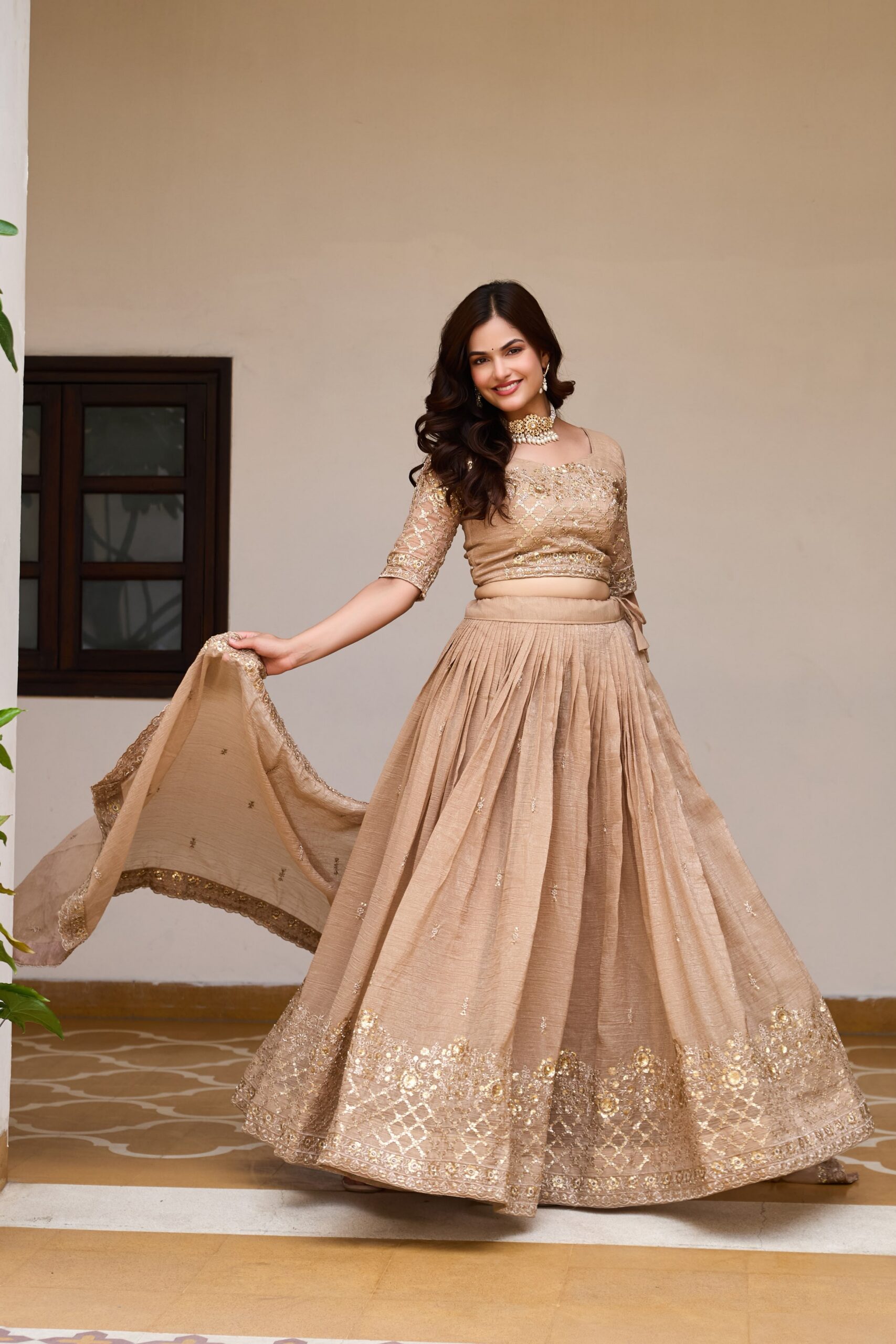 Ram 180 Chiku Pure Crunchy Lehenga Choli Perfect for Wedding, Party, Baisakhi, Pongal, Sangeet – . Now at just ₹2549. Delivery 4-6 Working Days. Shop | Lehenga, Bollywood Lehenga, Creative Lehenga, Designer Lehenga, Embroidered Lehenga, Party Wear Lehenga
