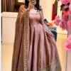 SSR 544 Onion in Crunchy Silk Embroidery Work & Lace Work Gown . Special Price ₹2399. Delivery 4-6 Working Days. Shop now. | Gowns, Bollywood Gowns, Creative Gowns, Designer Gowns, Embroidered Gowns, Party Wear Gowns