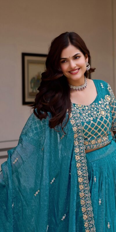 Ram 180 Teal Pure Crunchy Lehenga Choli Perfect for Wedding, Party, Baisakhi, Pongal, Sangeet – . Now at just ₹2549. Delivery 4-6 Working Days. Shop | Lehenga, Bollywood Lehenga, Creative Lehenga, Designer Lehenga, Embroidered Lehenga, Party Wear Lehenga