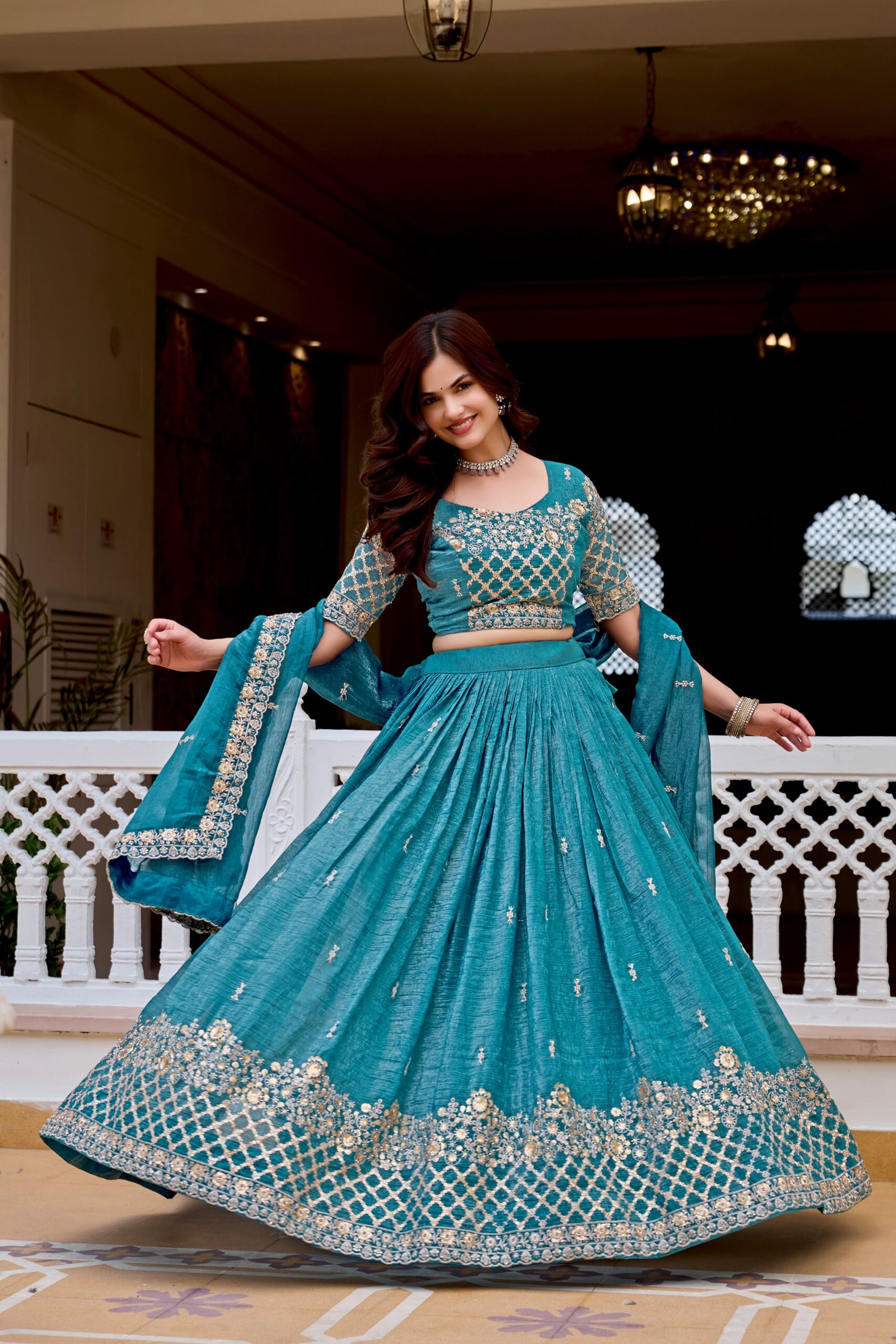 Ram 180 Teal Pure Crunchy Lehenga Choli Perfect for Wedding, Party, Baisakhi, Pongal, Sangeet – . Now at just ₹2549. Delivery 4-6 Working Days. Shop | Lehenga, Bollywood Lehenga, Creative Lehenga, Designer Lehenga, Embroidered Lehenga, Party Wear Lehenga