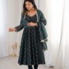 ZF 5021 Teal in Crunchy Silk Embroidery Work & Lace Work Gown . Special Price ₹2099. Delivery 4-6 Working Days. Shop now. | Gowns, Bollywood Gowns, Creative Gowns, Designer Gowns, Embroidered Gowns, Party Wear Gowns