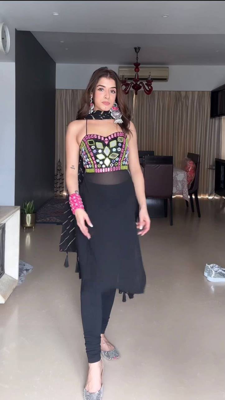 RTC 5750 Black Black Faux Georgette Salwar Suit Perfect for Wedding, Party, Family Gatherings, Makar Sankranti, Baisakhi – Exclusive Offer ₹1699. Delivery | Jump Suits, Salwar suit, Casual Suits, Creative suits, Designer Suits, Palazzo Suits, Party Wear Suits, Patiala Suits, Straight Suits
