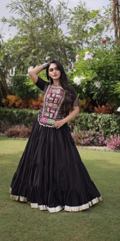 PKA 5078 Black Kora Cotton Lehenga Choli erfect for Wedding, Party, Haldi, Traditional Day, Makar Sankranti – . Special Price ₹2649. Delivery 4-6 Working | Lehenga, Bollywood Lehenga, Creative Lehenga, Designer Lehenga, Embroidered Lehenga, Party Wear Lehenga