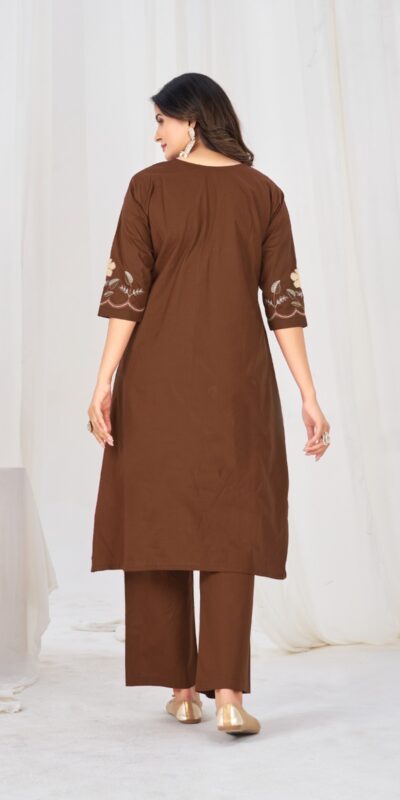 DIVA 159 Brown with Embroidery Work & Cut Work Brown Pure Cotton Salwar Suit . Exclusive Offer ₹2499. Delivery 4-6 Working Days. Shop now. | Jump Suits, Salwar suit, Casual Suits, Creative suits, Designer Suits, Palazzo Suits, Party Wear Suits, Patiala Suits, Straight Suits