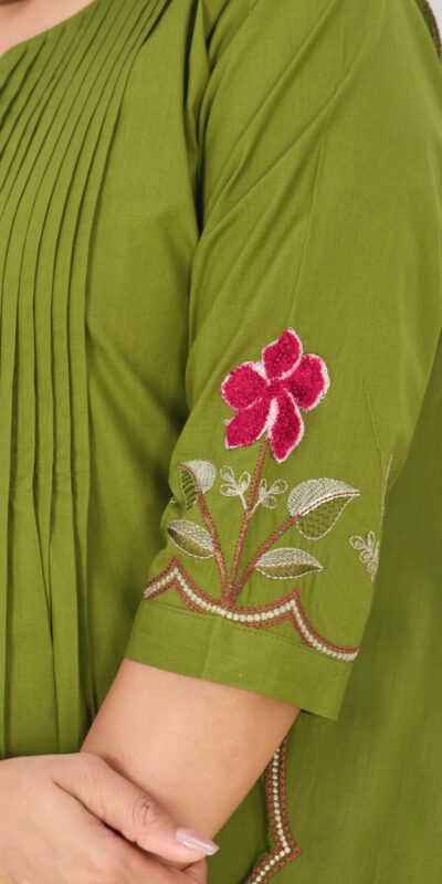 DIVA 159 Green with Embroidery Work & Cut Work Brown Pure Cotton Salwar Suit . Exclusive Offer ₹2499. Delivery 4-6 Working Days. Shop now. | Jump Suits, Salwar suit, Casual Suits, Creative suits, Designer Suits, Palazzo Suits, Party Wear Suits, Patiala Suits, Straight Suits