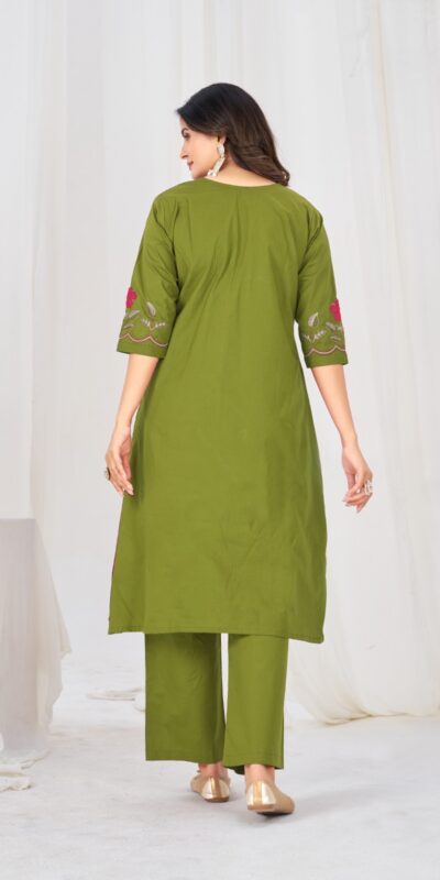 DIVA 159 Green with Embroidery Work & Cut Work Brown Pure Cotton Salwar Suit . Exclusive Offer ₹2499. Delivery 4-6 Working Days. Shop now. | Jump Suits, Salwar suit, Casual Suits, Creative suits, Designer Suits, Palazzo Suits, Party Wear Suits, Patiala Suits, Straight Suits