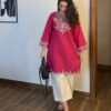 MF 1000 Pink Colour Rayon Cotton Kurti with Embroidery Work. Introductory Price ₹1449. Delivery 4-6 Working Days. Shop now. | Kurti, Bollywood Kurti, Creative Kurtis, Designer Kurti, Party Wear Kurti, Selfie Kurti