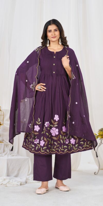 DIVA 159 Wine with Embroidery Work & Cut Work Brown Pure Cotton Salwar Suit . Exclusive Offer ₹2499. Delivery 4-6 Working Days. Shop now. | Jump Suits, Salwar suit, Casual Suits, Creative suits, Designer Suits, Palazzo Suits, Party Wear Suits, Patiala Suits, Straight Suits