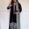 Super Black Glass Thread Embroidery Work Salwar Suit