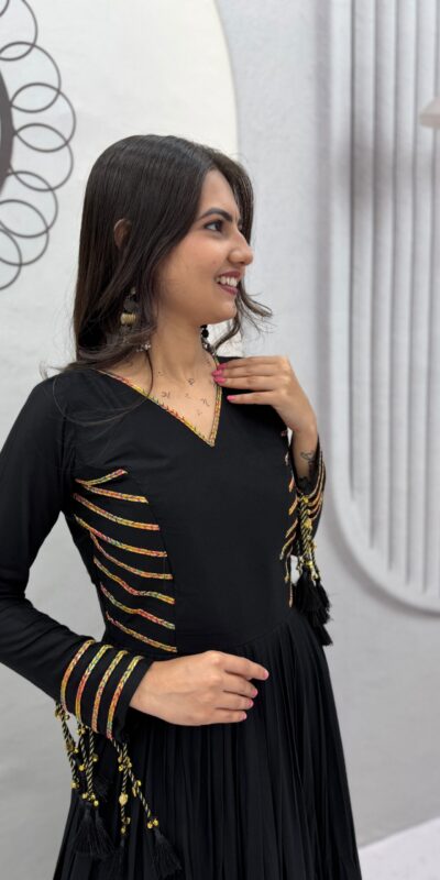 PC 590 Black in Color Pure Cotton ace Work Gown . Wedding, Party, Festive, Events Get it for ₹2449. Delivery 4-6 Working Days. Best Online Shop now. | Gowns, Bollywood Gowns, Creative Gowns, Designer Gowns, Embroidered Gowns, Party Wear Gowns