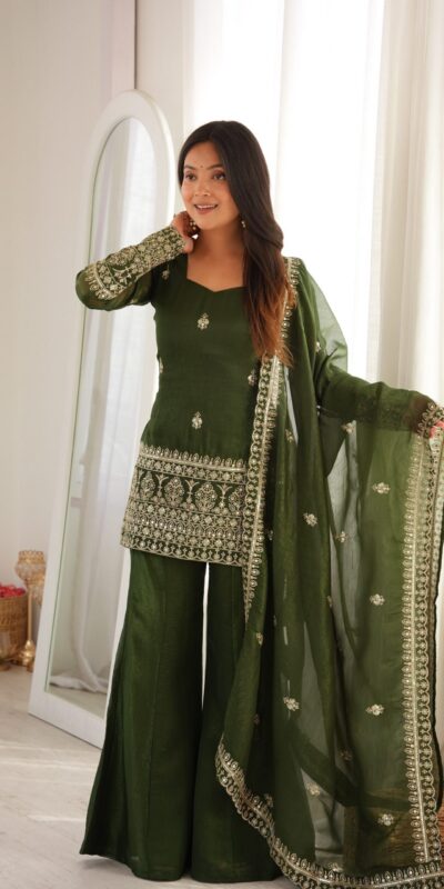 KB 301 Mahendi Crunchy Silk Salwar Suit Perfect for Wedding, Party, Sangeet, Anniversary, Housewarming Introductory Price ₹2049. Delivery 4-6 | Jump Suits, Salwar suit, Casual Suits, Creative suits, Designer Suits, Palazzo Suits, Party Wear Suits, Patiala Suits, Straight Suits