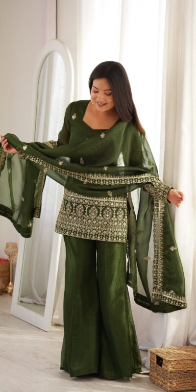 KB 301 Mahendi Crunchy Silk Salwar Suit Perfect for Wedding, Party, Sangeet, Anniversary, Housewarming Introductory Price ₹2049. Delivery 4-6 | Jump Suits, Salwar suit, Casual Suits, Creative suits, Designer Suits, Palazzo Suits, Party Wear Suits, Patiala Suits, Straight Suits
