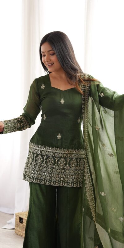 KB 301 Mahendi Crunchy Silk Salwar Suit Perfect for Wedding, Party, Sangeet, Anniversary, Housewarming Introductory Price ₹2049. Delivery 4-6 | Jump Suits, Salwar suit, Casual Suits, Creative suits, Designer Suits, Palazzo Suits, Party Wear Suits, Patiala Suits, Straight Suits