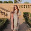 Superb Blue Fox Georgette Sequins Work Salwar Suit