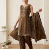 LG 2126 Brown Cos Moss Salwar Suit with Embroidery Work & Sequins Work. Affordable Price ₹2149. Delivery 4-6 Working Days. Shop now. | Jump Suits, Salwar suit, Casual Suits, Creative suits, Designer Suits, Palazzo Suits, Party Wear Suits, Patiala Suits, Straight Suits