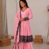 SP 71 Dusty Pink Faux Georgette Salwar Suit with Embroidery Work. Available at ₹2499 only. Delivery 4-6 Working Days. Shop now. | Jump Suits, Salwar suit, Casual Suits, Creative suits, Designer Suits, Palazzo Suits, Party Wear Suits, Patiala Suits, Straight Suits