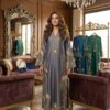 Aglow Grey Roman Silk Embroidery Work Salwar Suit
