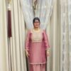 Aglow Pink Crunchy Silk Embroidery Work Salwar Suit