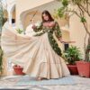 Fancy Green Pure Cotton Gamthi Work Lehenga Choli
