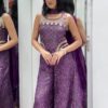 Shiny Purple Faux Georgette Digital Print Salwar Suit